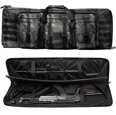 China Outdoor Bag Customized Wholesale Outdoor Functional Deluxe MOLLE Double Rifle Bag Shotgun Bag Gun Case Customized for sale