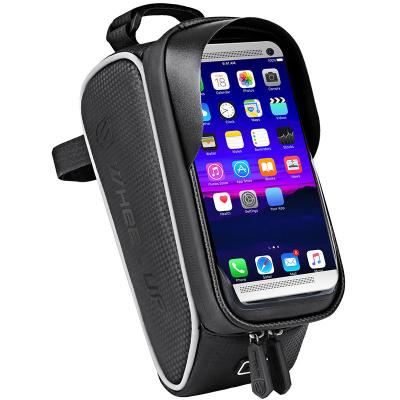 China Lightweight Phone Bag Bike Tube Bicycle Frame Top Bag With Phone Mount Case Holder for sale