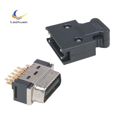 China Solder 3M 20 Pin Buckle Latch Type SCSI MDR I/O Connector 10120-3000PE (Mini D Ribbon) for sale