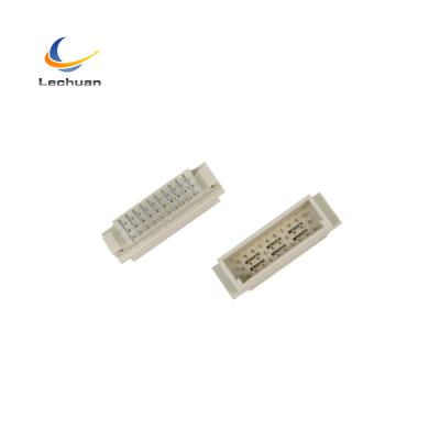 China Right Angle Plug Pitch 2.54mm Row 30Pin Three Male DIN41612 9001 Connector for sale