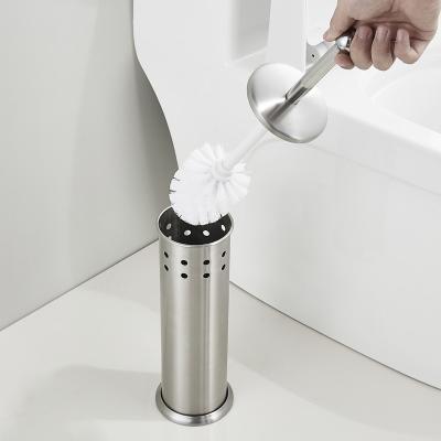 China Modern Brush And Unique Freestanding Decorative Stainless Steel Toilet Bowl Holders Set For Bathroom for sale