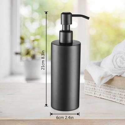 China Custom Matt Black Kitchen Sink Soap Hotel Foam Soap Dispenser Stainless Steel Bottle Touch Soap Foam Dispenser Liquid For Shower for sale