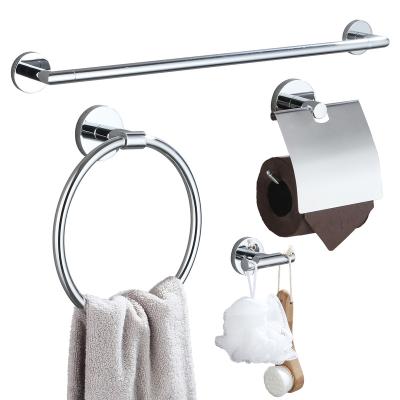 China New Modern Mirrored Wall Mounted Nordic Stainless Steel Towel Rack Europe Toilet Decoration Bathroom Parts And Accessories Racks Set for sale