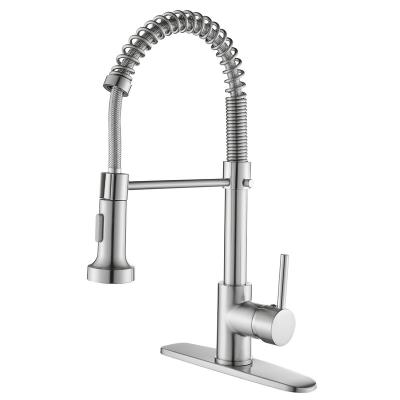 China Pull Out Large Spray Style Stainless Steel Kitchen Faucet Brass Head 360 Rotatable With Pull Out Spout For Sale for sale