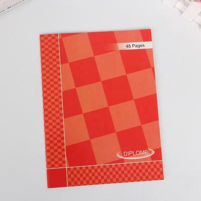 China Wholesale Custom Color Print Lattice Cover Exercise Book Stationery Notebook Eco-friendly Schools Paper Book With Good Quality for sale