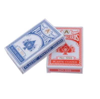 China Hot Selling Recycled Paper Printing Red And Blue Clear Flower Solitaire Pack Game Card Gold Poker With Box for sale