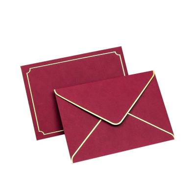 China Exquisite Reused Pearl Paper Gold Stamping Company Letter Gift Certificate Envelope Business Custom Wedding Invitation Envelopes for sale