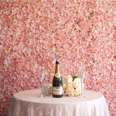 China Wedding Wall Decoration J-049 Artificial Silk Flower Wall Panels Home Top Flowers Hydrangeas Wedding Wall Panels For Wedding Event Decoration for sale