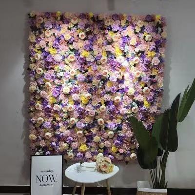 China Wedding Home Decoration W206Wholesale Silk Flower Wall Red Rose Flower Wall Panel to Wedding Different Types of Decor to Customize Latest Designs Backdrop for sale