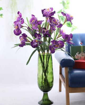 China C016 Hot Selling Eco-friendly / Durable Alice Iris Flower Valentine's Day Real Touch 3 Heads Flower For Decoration for sale