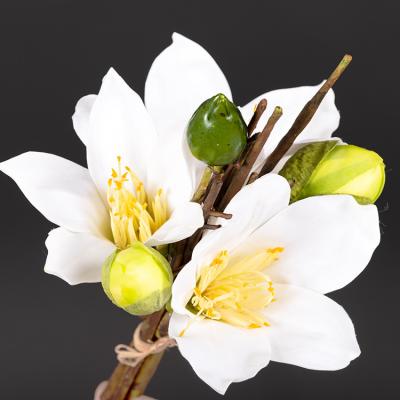 China Real Touch Toch Material Flowers / N-112 Latex Kapok Orchid Real Latex Material Artificial Decorative Flowers Bouquets For Vase Home Decor for sale