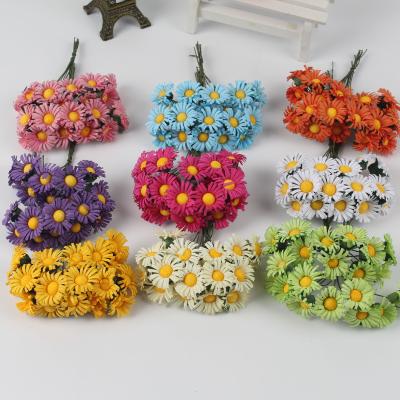 China Silk Fabric Flower Wall N-122 Artificial Silk Flower Faux Gerbera Daisy For DIY Wedding Headpiece Bridal Flower Wedding Supplies for sale