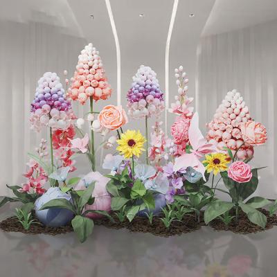 China Wedding Home Decoration J-031 Customized Giant Paper Flowers Summer Garden Series For Wedding Event Art Installation Party Decoration for sale