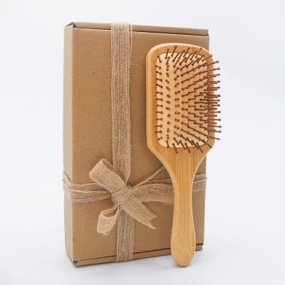 China For Home Use High Quality Bamboo Hair Brush Comb Set Boar Hair Brush Natural Bamboo Comb For Women for sale