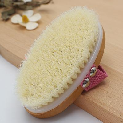 China All Natural OEM 2023 ODM New Wet & Dry Body Brush Boar Hair Natural Soft Dry Skin Exfoliating Bath Brush Beauty Gift LOGO Customized for sale