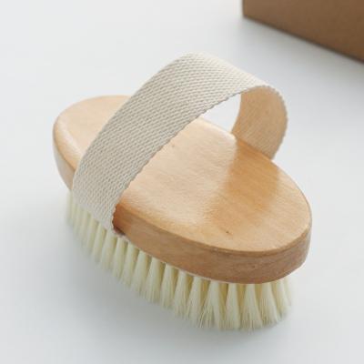 China All Natural OEM 2023 ODM New Wet & Dry Body Brush Boar Hair Natural Soft Dry Skin Exfoliating Beauty Gift LOGO Customized Bath Brush for sale