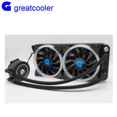 China LGA2011/1366/115X AM4/AM3+/AM3 240mm water cooler for cup GCWC02-02 for sale