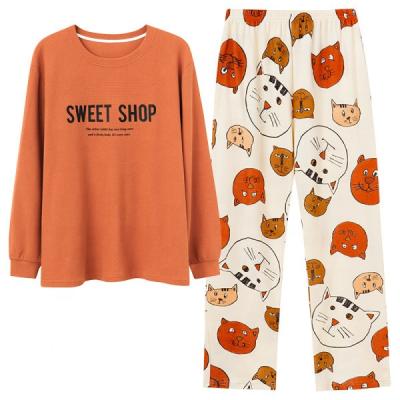 China Designers Wholesale Thermal Pajamas Sets Pajamas Set High Quality Cotton Mens Waffle Pajamas Set Print Long Sleeve Home Wear for sale