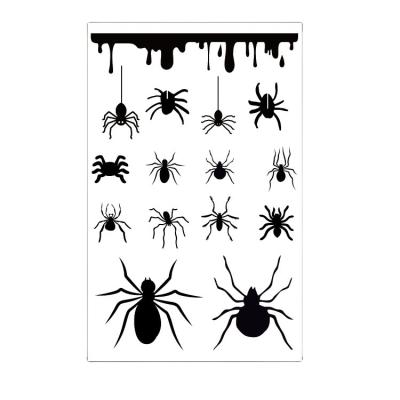 China 2021 New Product Halloween Temporary Spider Pumpkin Face Body Arm Temporary Water Transfer Tattoos Sticker for sale