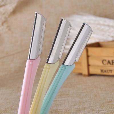 China Mini Private Label Makeup Stainless Steel Knife Shaver Facial Hair Remover Eyebrow Trimmer Sharp Eyebrow Shaper Trimmer for sale