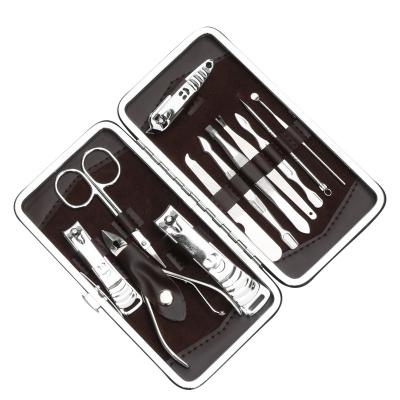 China New High Quality 12 in 1 Professional Nail Cutter Manicure Pedicure Set Pattern Bright Stone Nail Cutter Kit for sale