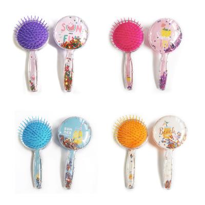 China Home Amazon Cartoon Sequin Hairdressing Airbag Comb Printing Air Cushion Comb Massage Hairdressing Comb Transparent Plastic for sale