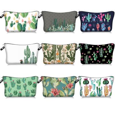 China Large Capacity Cactus Makeup Bag Travel Handheld Portable Bag for sale