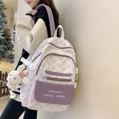 China Waterproof Backpack 2023 New Cool And Sweet Color Clash High School Students Backpack High School Large Capacity for sale