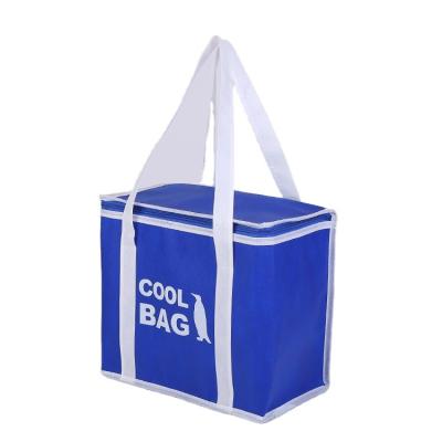 China Waterproof Aluminum Foil Zipper Insulation Customized Bag For Outdoor Portable Nonwoven Ice Cream Bags For Large Capacity Lunch Take Out Bag for sale