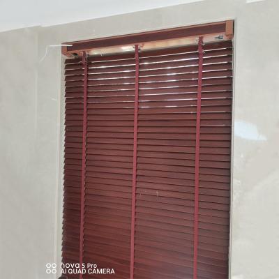 China Factory Price Minimalist Cheap White Faux Wood Blinds Motorized Faux Wood Blinds for sale