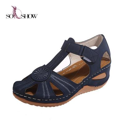 China PU Ladies Heel Sandals Summer High Heel Sandals Big Size for sale