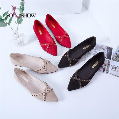 China 2021 Fashion Trend Flat Shoes Women Led Toe Flats Slip On Ladies Loafers Women's Flat Shoes for sale