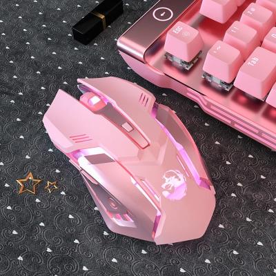 China Mause Mouse Durable Pink Rechargeable Gamer Mouse Raton Inalambrico Gaming Mouse Wireless Gaming Mouse for sale