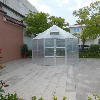 China Growell Garden Greenhouse Easily Assembled Aluminum With PC Or Glass for sale