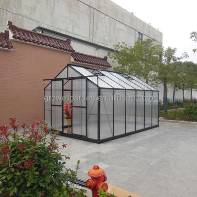 China Growell GA Series Greenhouse Easily Assembled Aluminum Frame Cover With PC Or Glass for sale