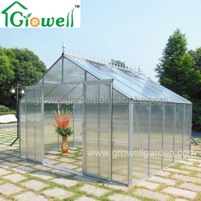 China Easily Assembled High Quality Strong Aluminum 10mm Polycarbonate Greenhouse for sale