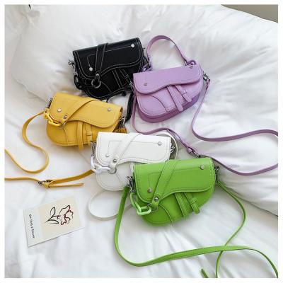 China Other New Fashion Portable Saddle Bag Acrylic Chain Shoulder Purses And Handbags Women for sale