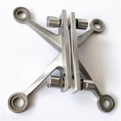 China Modern Facade Spider Fixing System / Stainless Steel Glass Spider / 4 Arm Curtain Wall Glass Fittings for sale