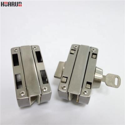 China Glass To SUS304 Single Sliding Glass Keyed Glass Door Lock For Office for sale