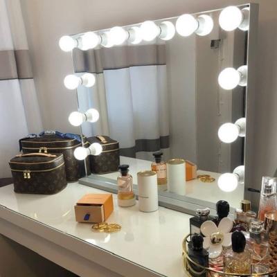 China L616 hollywood lighted smart led bulb vanity wall table light led make up mirror with lamp usb charging for sale