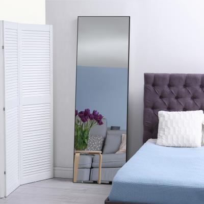 China W104B Modern Decorative Black Long Body Wall Silver Full Body Mirror for sale