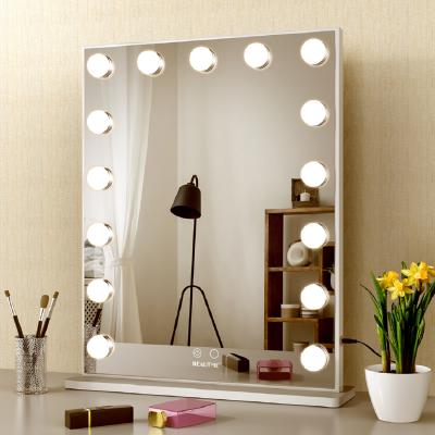 China Mirror Furniture Salon Touch Sensor Switch LED Bulb Light Hollywood Controlled Vanity Mirror for sale