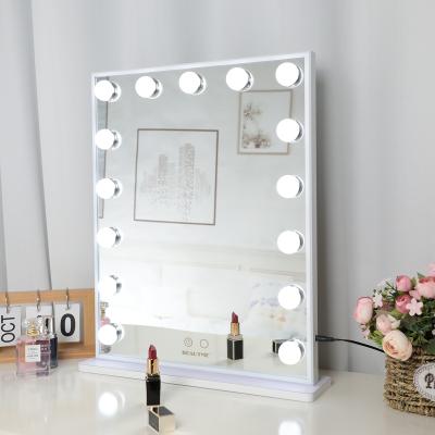 China Wholesale Custom Bathroom Lighted Hollywood LED Lighted Makeup Dressing Table Mirror for sale