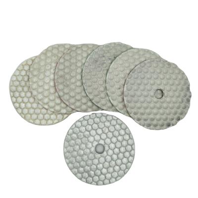 China Diamond Polishing Pads Dry Stone Grinding and Polishing 4 Inch Flexible Resin Bond for Granite Marble Stone Quartz Grinding Wheel Dry Polishing Pads for sale