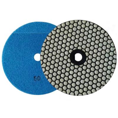 China Granite 20 Years Manufacture Experience Dry Polishing Pad Tradition 180 Mm Diamond Dry Flexible Polishing Pad For Granite Marble Glass for sale