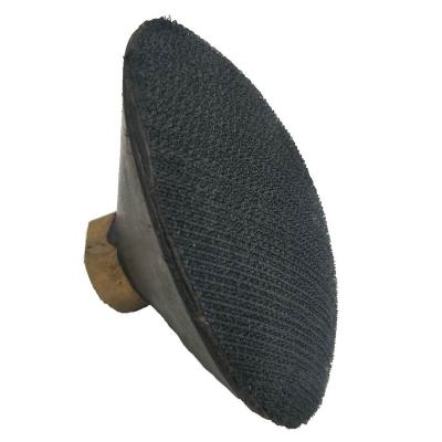 China Stone 4inch 100mm Rubber Back Pad For Diamond Polishing Pad Wet Convex for sale