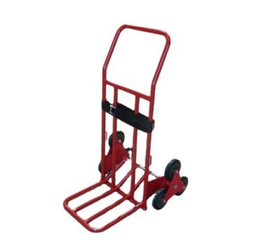 China Foldable Steel Hand Truck Hand Truck Tools Stair Climbing Trolley 6 Wheel HT1312 for sale