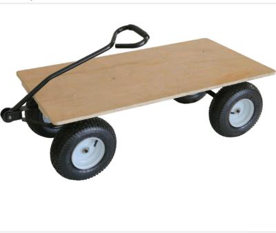 China Wooden storage mesh cart/trolley TC4211G tool cart/four wheels for sale