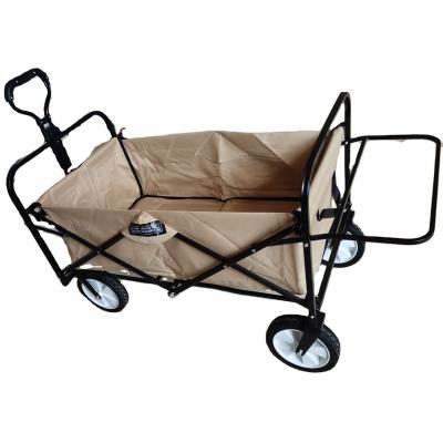 China Outdoor Foldable Tools Garden 4 Wheels Fishing Camping Folding Wagon Beach Kids Cart for sale