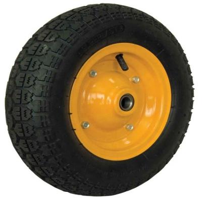 China Building Material Shops PU Foam Free Pneumatic Flat Wheel Barrow Solid Rubber Tire 350-4 350-7 350x350 400-8 450-- 400-6 for sale